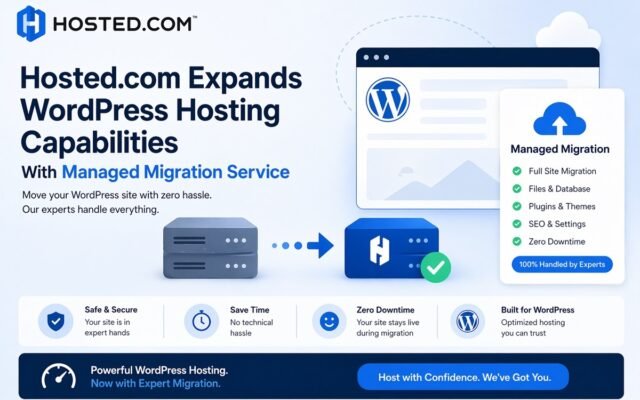 Hosted.com expanding WordPress hosting capabilities with managed migration service for seamless website transfer