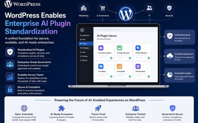 WordPress enables enterprise AI plugin standardization with centralized governance, scalability, and secure AI integration