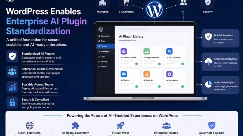 WordPress enables enterprise AI plugin standardization with centralized governance, scalability, and secure AI integration