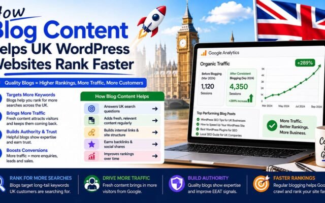 How blog content helps UK WordPress websites rank faster in Google search results