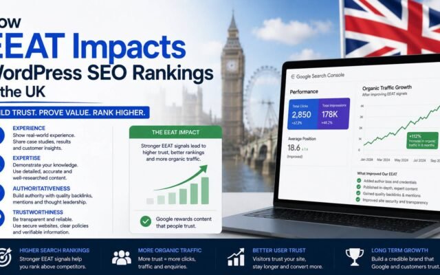 How EEAT impacts WordPress SEO rankings in the UK through trust, expertise, and content quality
