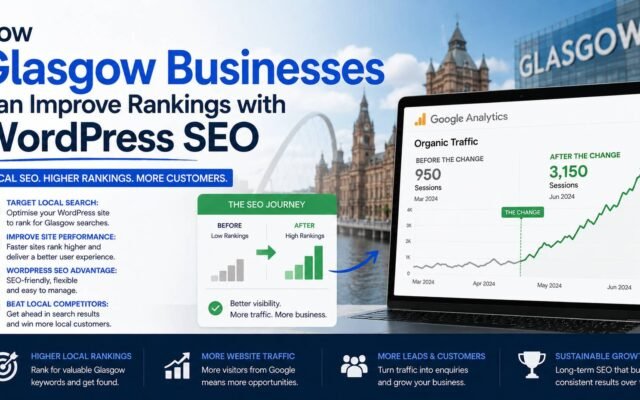 How Glasgow businesses can improve rankings with WordPress SEO and increase organic website traffic