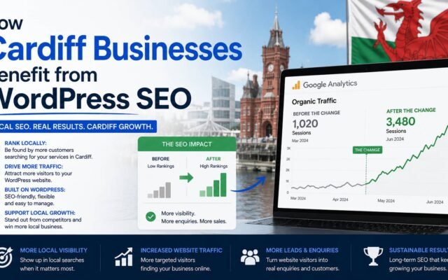 How Cardiff businesses benefit from WordPress SEO through better local rankings and organic traffic growth