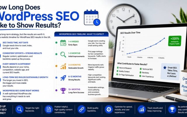 How long WordPress SEO takes to show results with organic traffic and ranking growth timeline
