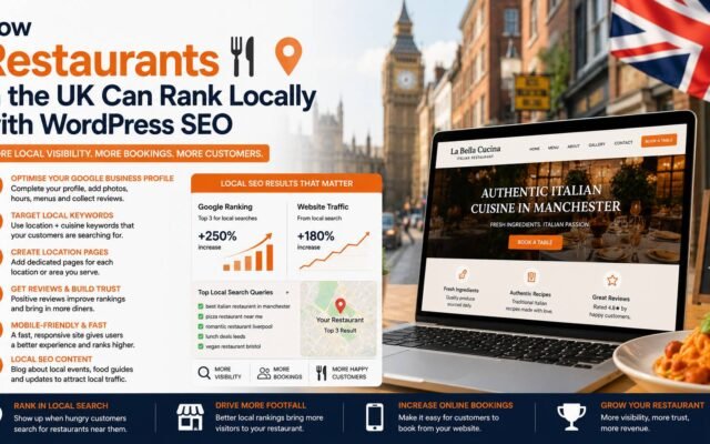 How restaurants in the UK can rank locally with WordPress SEO and improve Google visibility