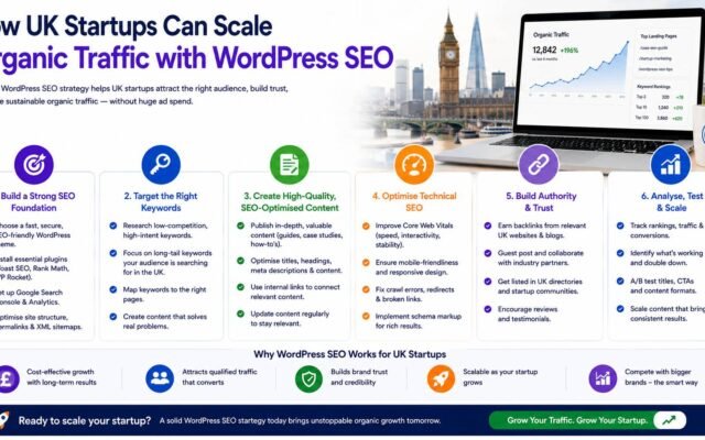 How UK startups can scale organic traffic with WordPress SEO and improve online visibility